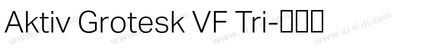 Aktiv Grotesk VF Tri字体转换